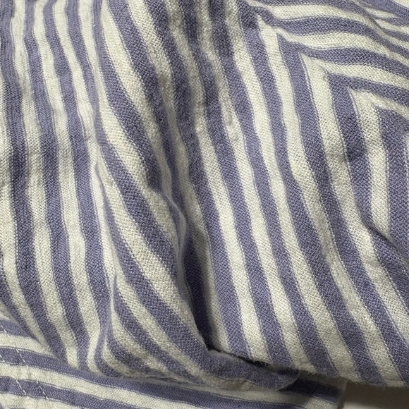 Cut Loose Lavender and White Striped Midi Dress. Cotton/Linen Blend. Made in USA - Picture 9 of 10